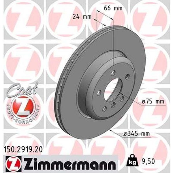 Zimmermann BRAKE DISC - STANDARD/COATED 150.2919.20